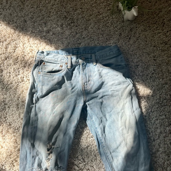 Levi's Denim - Levi strauss summer distressed highwaisted size 31 light blue denim 511 …